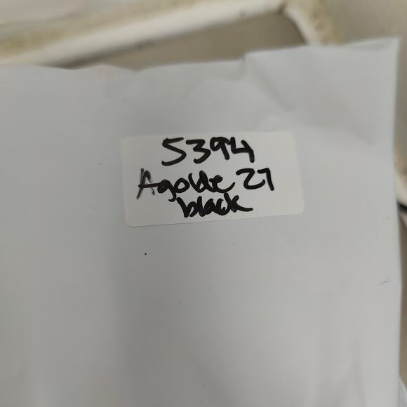 Agolde Lana Jean Womens 27 Straight Leg Black‎ Knee Rip Button Fly High Waist - Picture 9 of 9